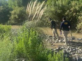 Restos humanos hallados en la ribera norte del río Aconcagua