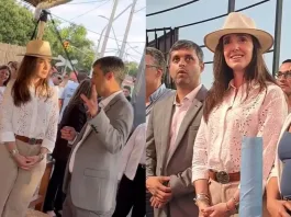 Victoria Villarruel en la inauguración del Festival de Doma y Folklore de Jesús María.