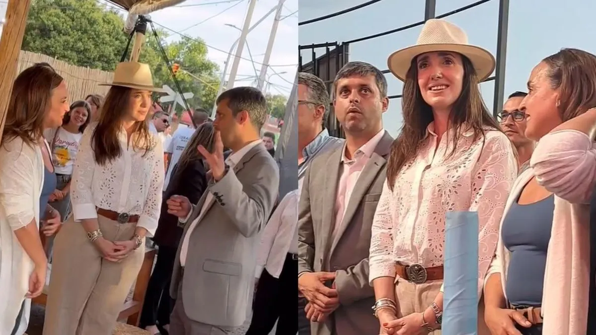 Victoria Villarruel en la inauguración del Festival de Doma y Folklore de Jesús María.