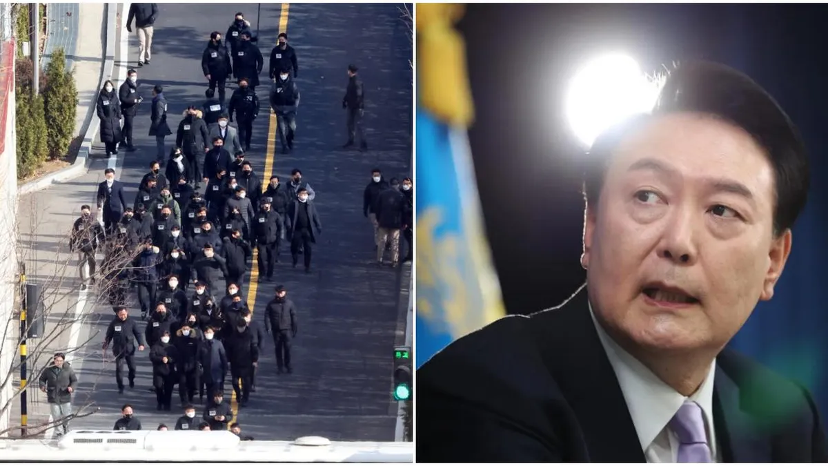 El arresto del presidente surcoreano se cancela por su servicio de seguridad.