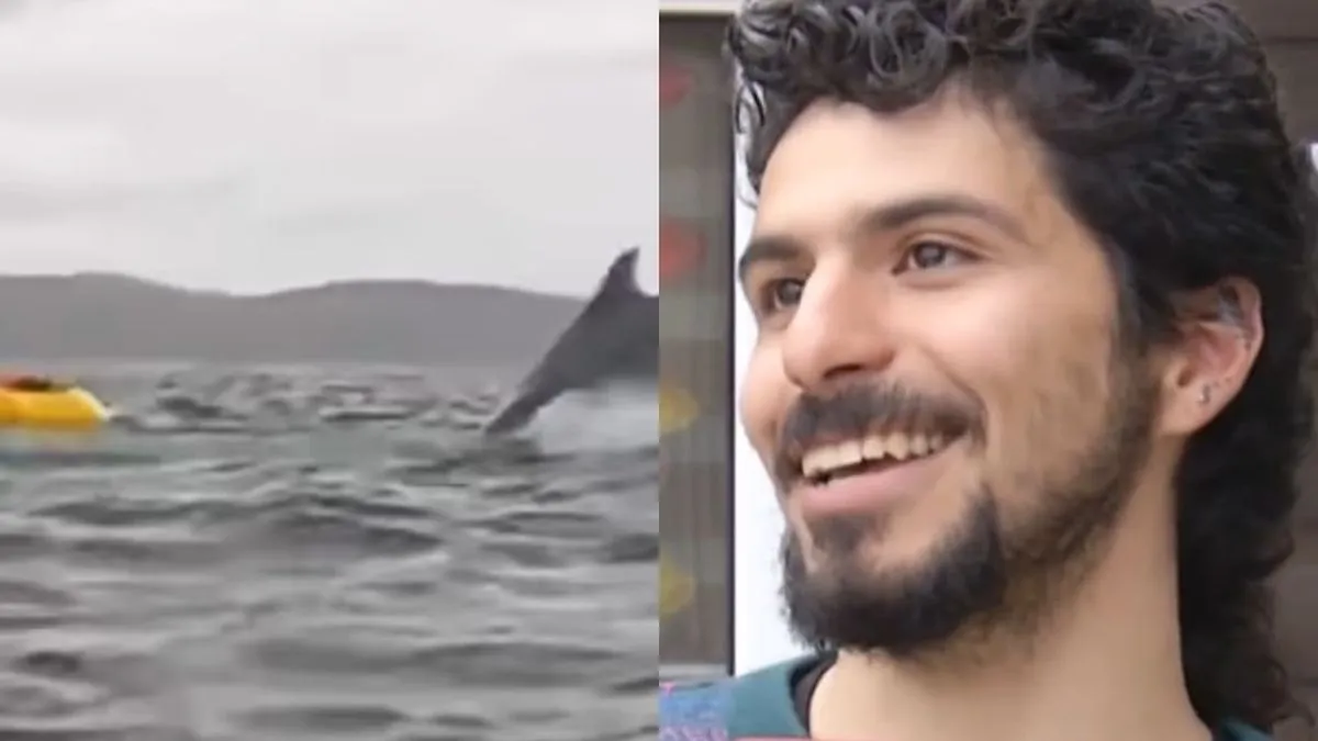 Un joven narra su increíble experiencia al ser tragado por una ballena.