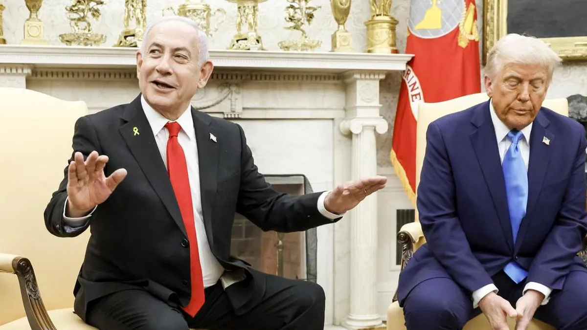 Netanyahu insta a considerar el plan de Trump sobre la deportación de palestinos. Netanyahu insta a considerar el plan de Trump sobre la deportación de palestinos.