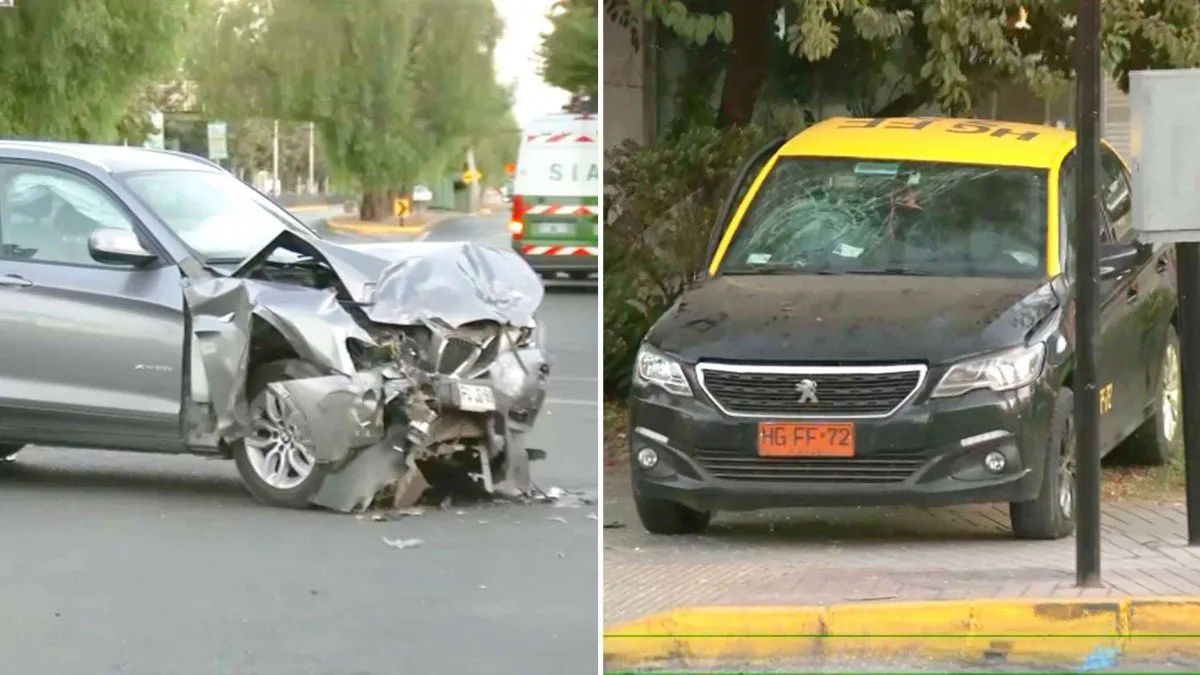 Carabinero en estado grave tras accidente de taxi en La Florida.