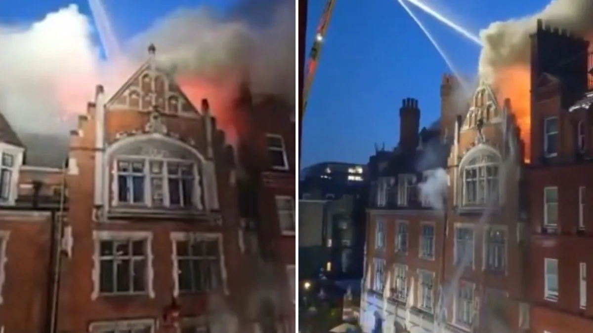 Impresionante incendio en hotel de lujo en Londres; más de 100 evacuados. Impresionante incendio en hotel de lujo en Londres; más de 100 evacuados.