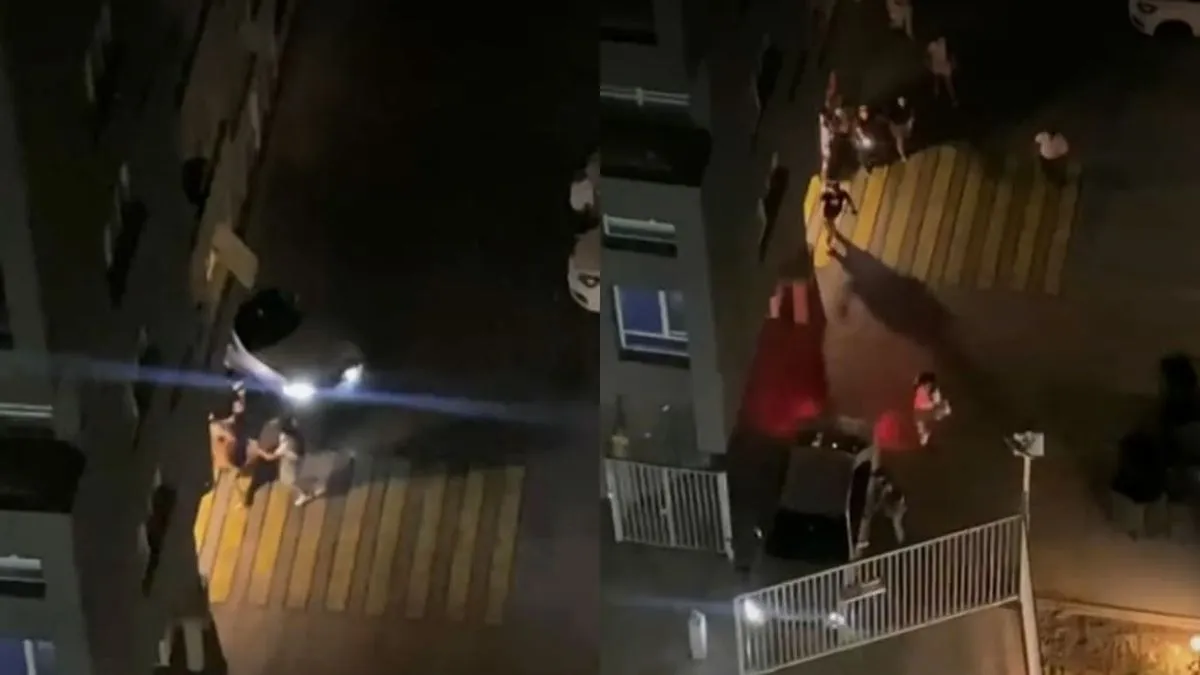 Pelea entre chofer y vecinos en Estación Central; el agresor se da a la fuga.