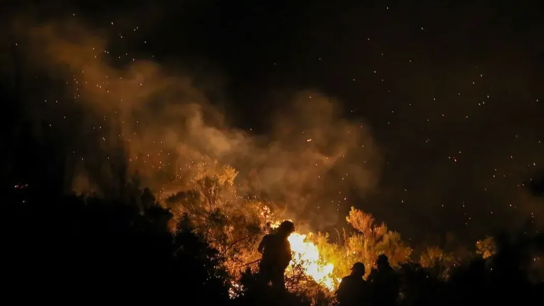 Autoridades chilenas en alerta por incendio en Patagonia argentina