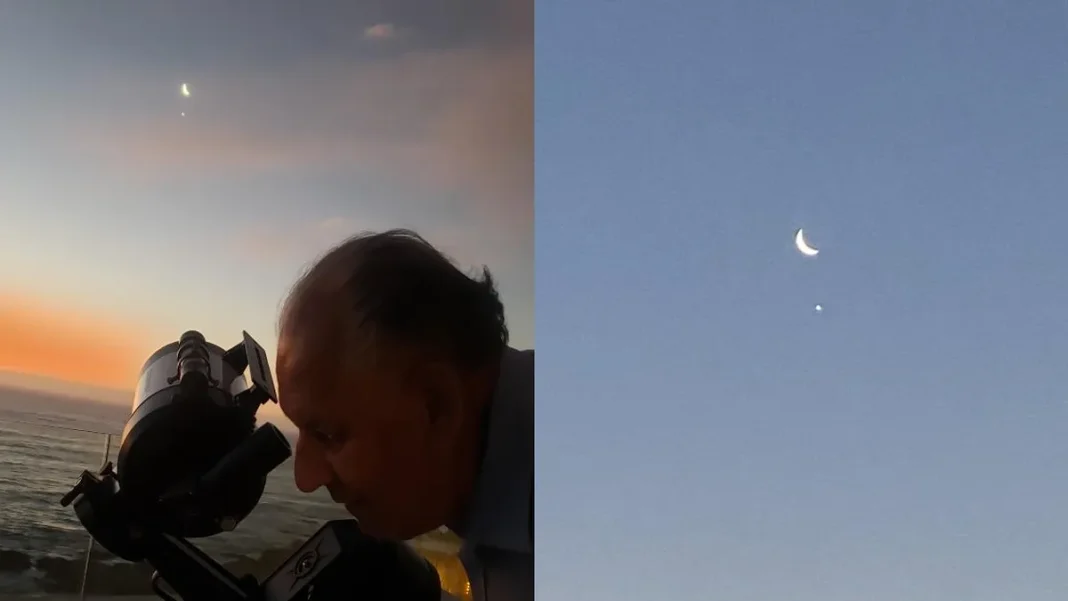 Impresionante acercamiento entre la Luna y Venus visto desde todo Chile.