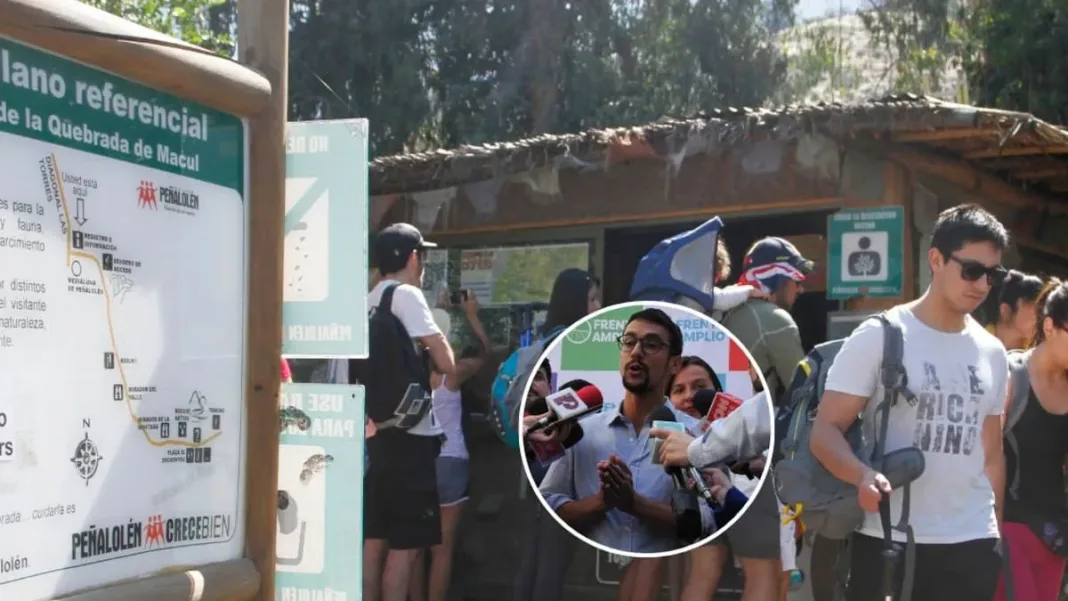 Alcalde de Peñalolén anuncia acciones legales tras intento de incendio en Quebrada Macul.