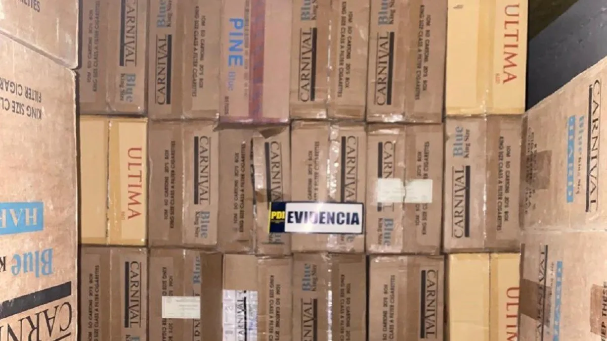 PDI incauta 430 millones en cigarrillos de contrabando; dos detenidos.