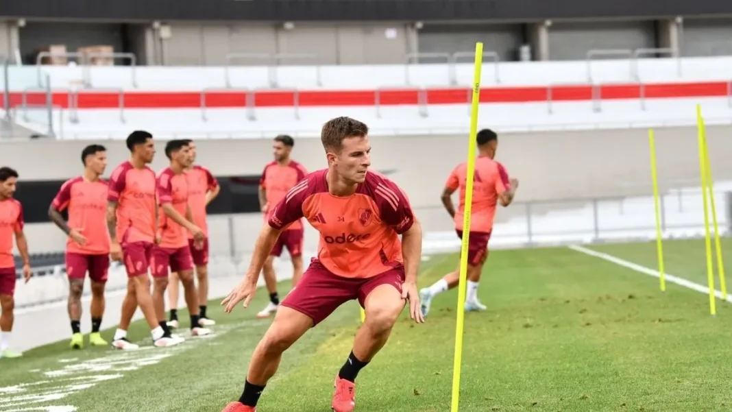Los tres jugadores de River que se entrenan por separado del grupo.