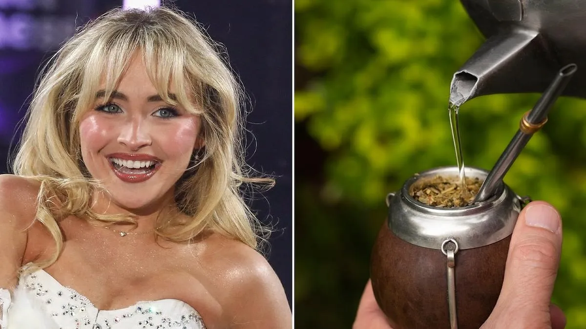 Sabrina Carpenter disfruta de la yerba mate
