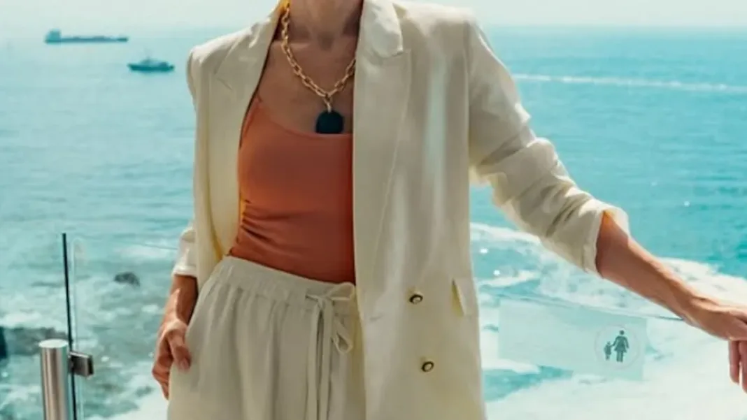 Karen Doggenweiler disfruta de un merecido descanso frente a la hermosa vista del mar. Karen Doggenweiler disfruta de un merecido descanso frente a la hermosa vista del mar.