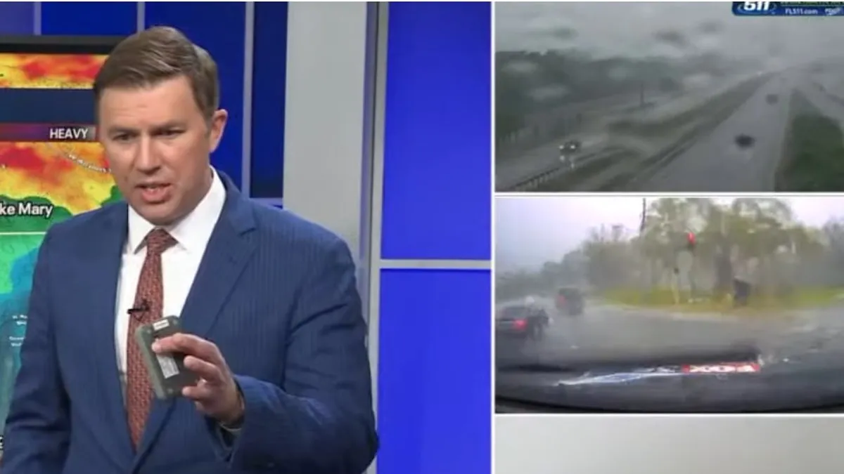 Un tornado sorprende a Fox News durante una transmisión en vivo. Impactante momento.