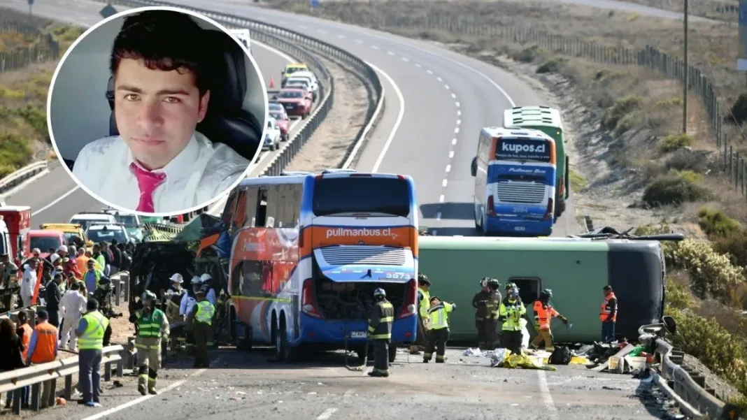 Última llamada del chofer que se bajó a ayudar en accidente de buses en Coquimbo.