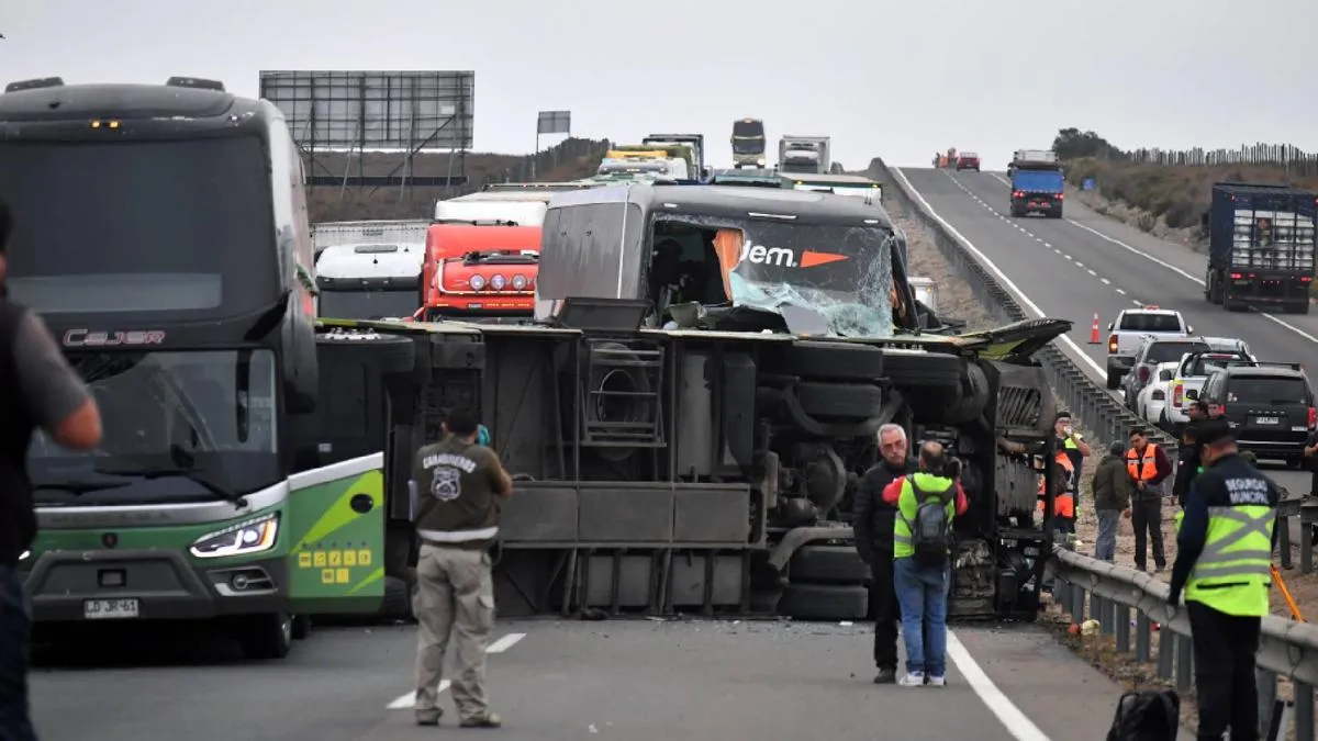 Último mensaje del chofer fallecido en choque múltiple en Ruta 5 Norte.
