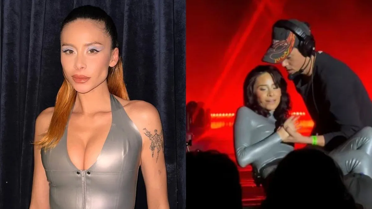 Cami Gallardo sufre caída en pleno concierto Cami Gallardo sufre caída en pleno concierto