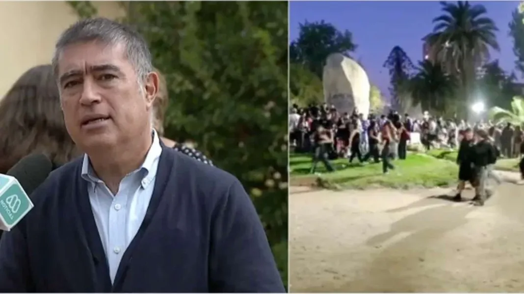 El alcalde Desbordes propone cerrar el Parque Almagro tras la fiesta universitaria.