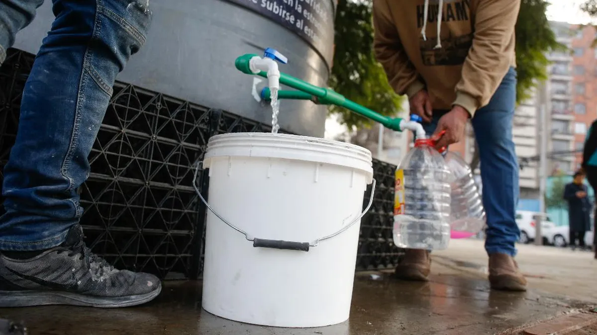 Mapa del megacorte de agua de 37 horas en la RM: comunas afectadas.