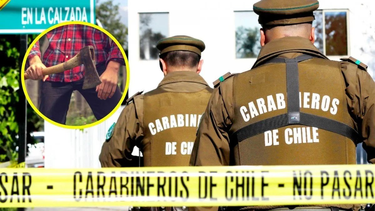 Carabineros interviene tras amenaza con hacha en La Serena.