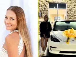 Paula Pavic sorprende a su hija con un Tesla