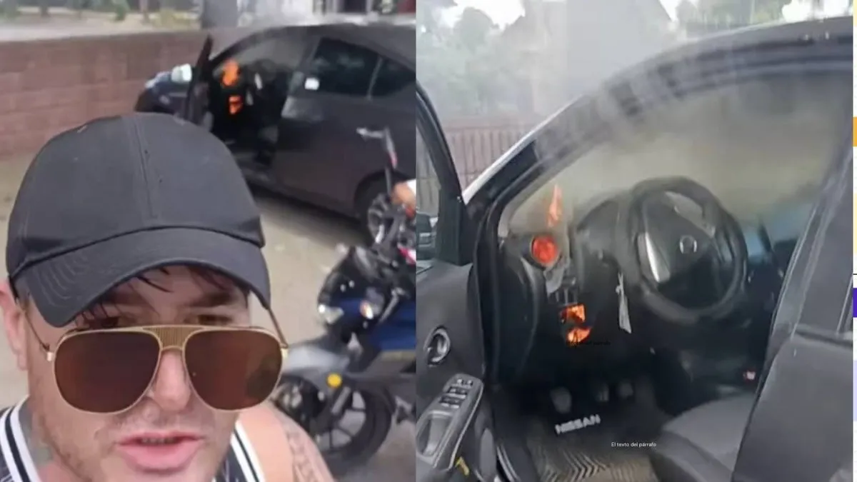 Junior Playboy relata su aterradora experiencia durante el incendio de su auto. Junior Playboy relata su aterradora experiencia durante el incendio de su auto.