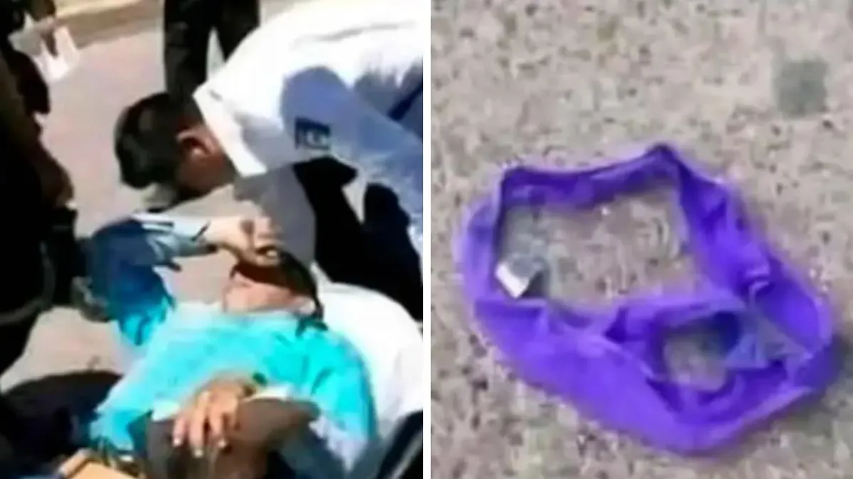 Un calzón volador causa un insólito accidente de moto en Argentina. Un calzón volador causa un insólito accidente de moto en Argentina.