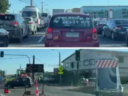 Congestión vehicular en ruta 160 hacia Concepción por trabajos de reparación.