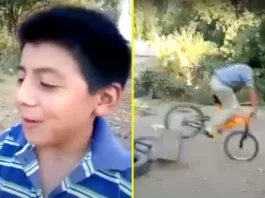 El niño del viral 'El Tarro' a 11 años de su famosa caída en bicicleta.