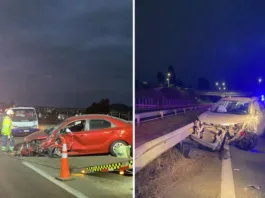 Accidente de tránsito en Valparaíso: dos personas resultan lesionadas.