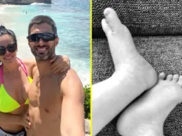 Angie Alvarado celebra el primer mes de su bebé: 'Es igualito al papá'.