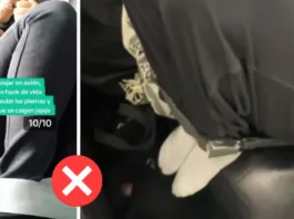 Expertos advierten sobre riesgos de dormir en avión como lo hacen algunos influencers.
