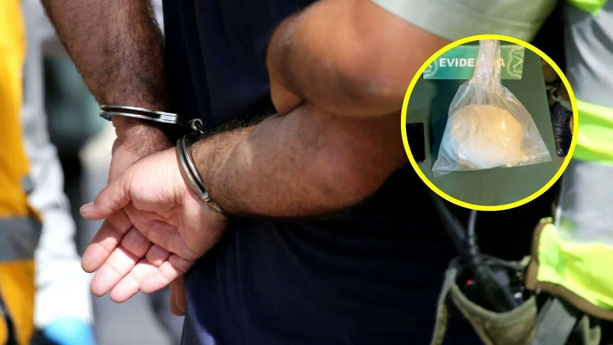 Fiscalización de auto con luces apagadas revela 2 kg de cocaína y tres ocupantes.