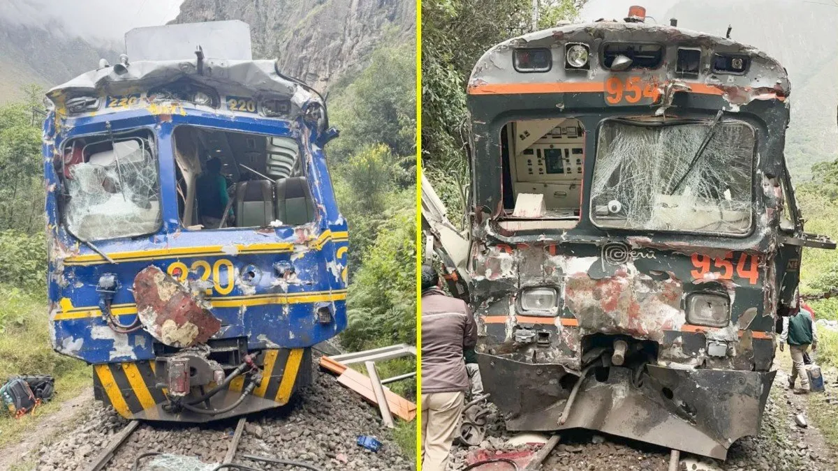 Grave choque de trenes en Machu Picchu: 15 turistas heridos en el accidente.