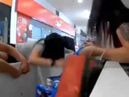 Identifican a los responsables del robo en el mall durante la evacuación por incendio.