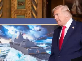 El presidente de EE. UU. presenta los nuevos buques de guerra "clase Trump".