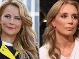 Cathy Barriga y Karen Doggenweiler discuten sobre la cobertura de su caso judicial.