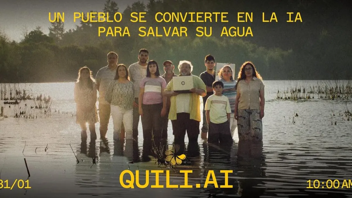 Quilicura reemplaza IA por un día para concienciar sobre el consumo hídrico.