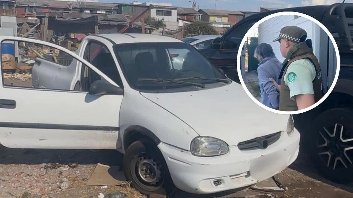 Carabineros detiene a hombre en desarmaduría ilegal en San Bernardo; 8 vehículos recuperados.