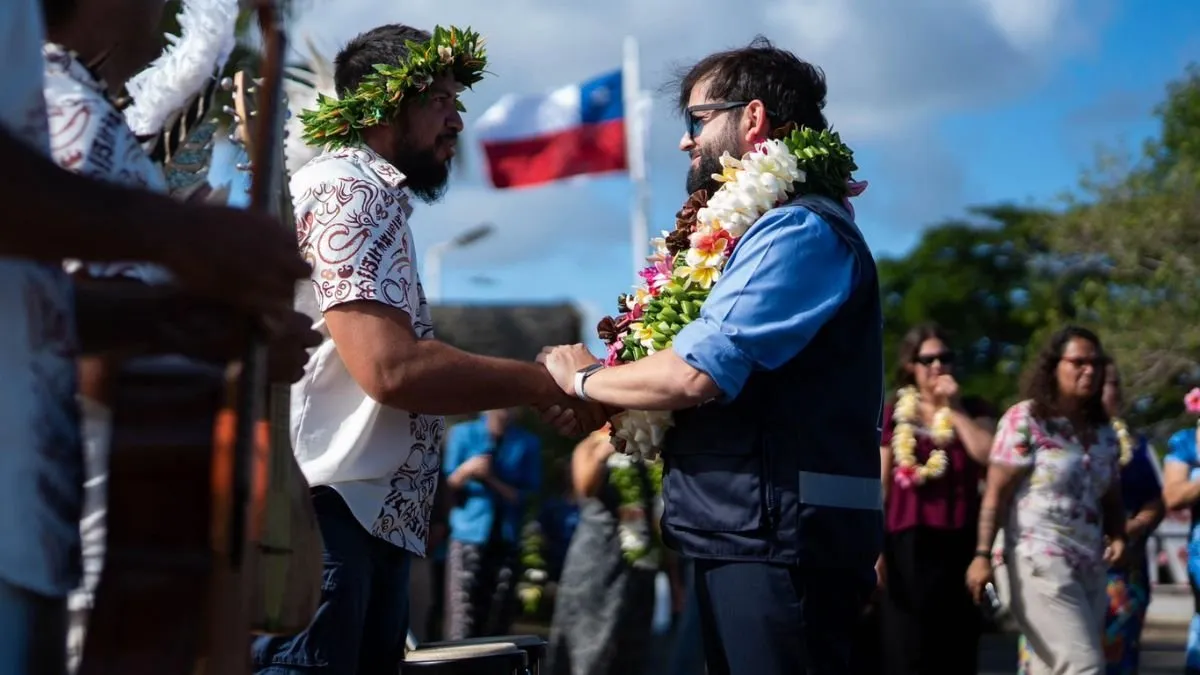El presidente Boric en Rapa Nui