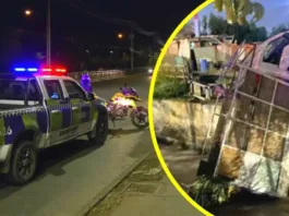 Tragedia en La Florida: camión cae al canal San Carlos