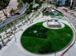 La remodelación del eje Baquedano avanza hacia su inauguración en marzo.