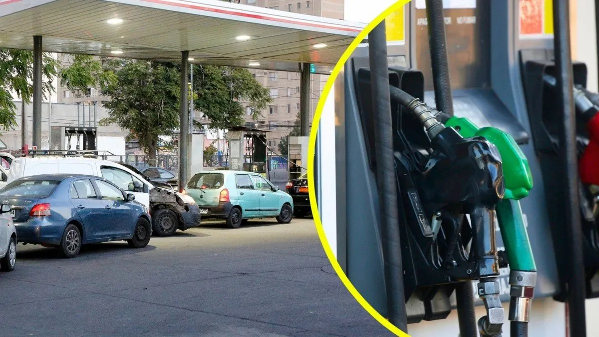 Afluencia masiva en bencineras ante inminente alza de precios de combustibles.