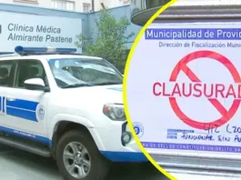 Clínica Médica Almirante Pastene clausurada por falta de permisos y problemas de salud.