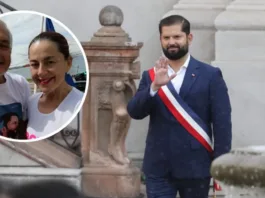 Gabriel Boric en el cambio de mando