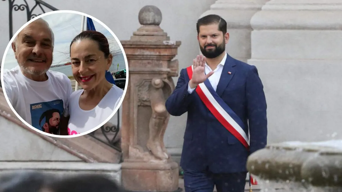 Gabriel Boric en el cambio de mando