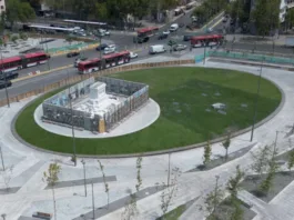 Nueva configuración vial en Nudo Baquedano y próxima inauguración de Plaza Baquedano.