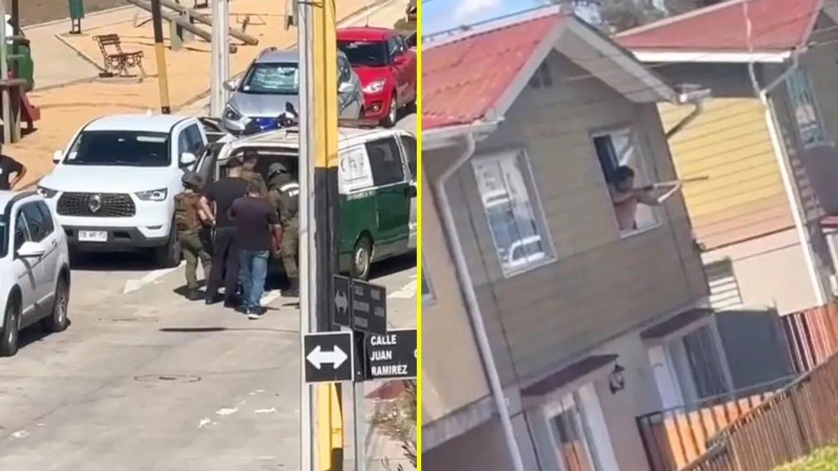 Hombre en San Antonio dispara desde su casa; un Carabinero herido en el incidente.