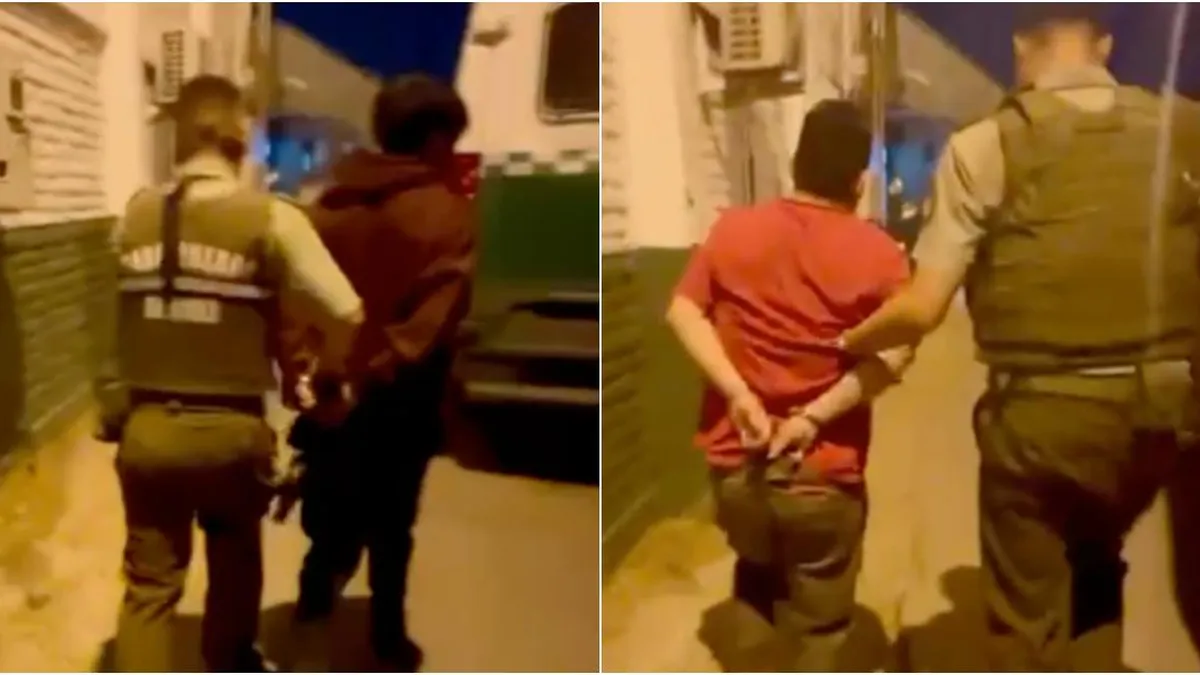 Operativo de Carabineros detiene a dos delincuentes y recupera vehículo robado.