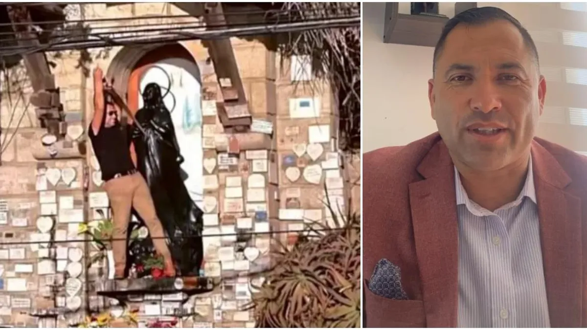 El pastor Danilo Vidal se defiende tras polémica foto con espada y Virgen Stella Maris.