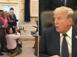 Trump descarta uso de armas nucleares contra Irán en acto en la Casa Blanca.